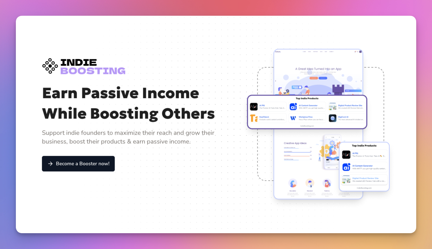 IndieBoosting Screenshot